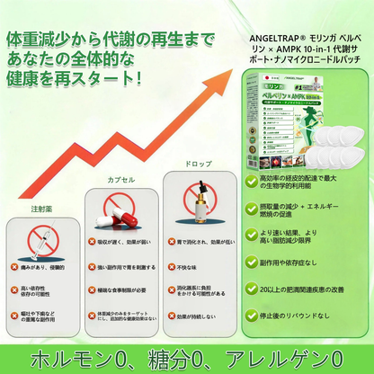🍀公式旗艦店 /ANGELTRAP®＆NAD+ 10-in-1 ナノ強化フォーミュラ — 肥満、肌のたるみ、糖尿病、睡眠時無呼吸症候群、関節の悩み、その他健康上の懸念にアプローチ🛡️