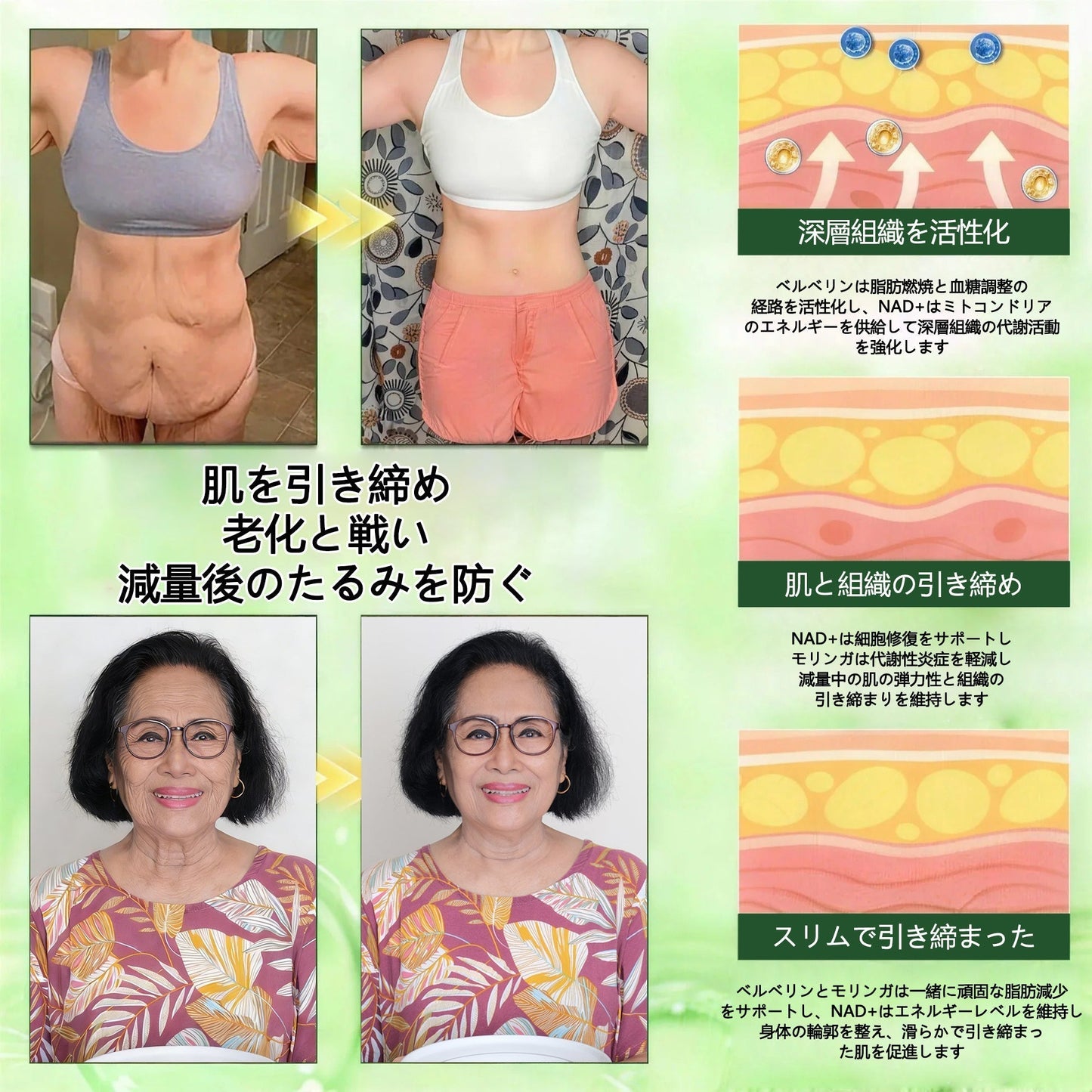 🍀公式旗艦店 /ANGELTRAP®＆NAD+ 10-in-1 ナノ強化フォーミュラ — 肥満、肌のたるみ、糖尿病、睡眠時無呼吸症候群、関節の悩み、その他健康上の懸念にアプローチ🛡️